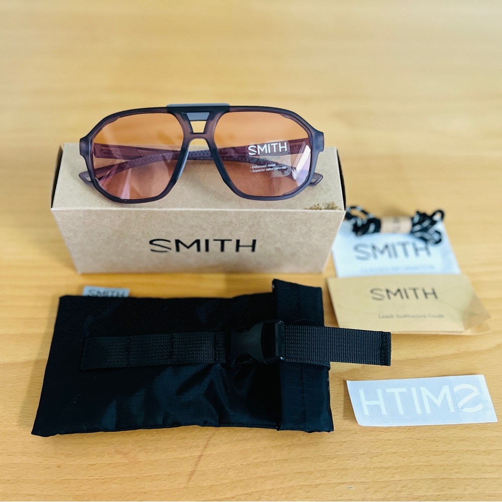 Smith Truss Sunglasses - OS Matte Meteorite Crystal ChromaPop Low Light Rose NWT - Picture 4 of 7